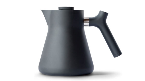 modern black matte tea kettle